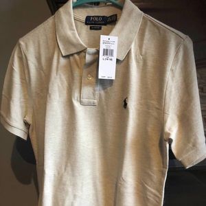 NWT BOYS RALPH LAUREN HEATHER GREY POLO SZ 14/16